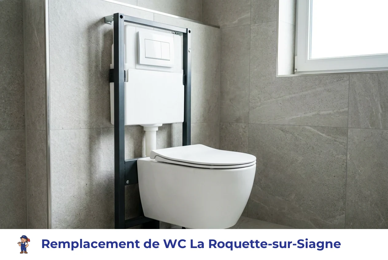 Remplacement de WC à La Roquette-sur-Siagne