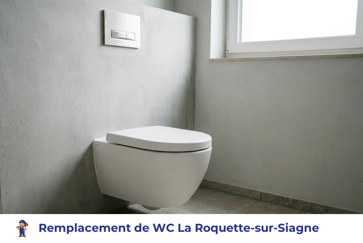 Remplacement de WC à La Roquette-sur-Siagne