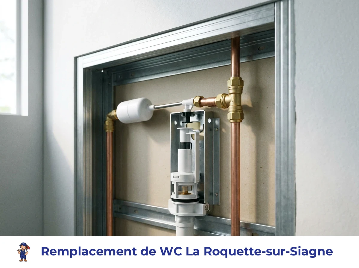 Remplacement de WC à La Roquette-sur-Siagne