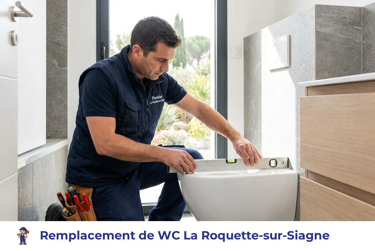 Remplacement de WC à La Roquette-sur-Siagne